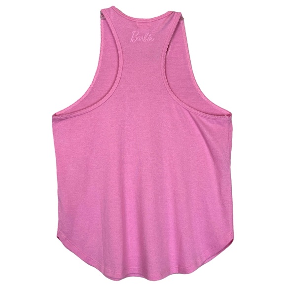 PJ Salvage Barbie Reloved Hot Pink Pajama Shirt Racerback Tank Top size Large - Picture 4 of 6